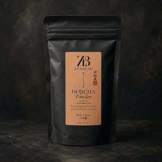 Dark Roast Hojicha | Japanese Kyushu Island Hojicha Powder | Low-Caffeine Roasted Tea
